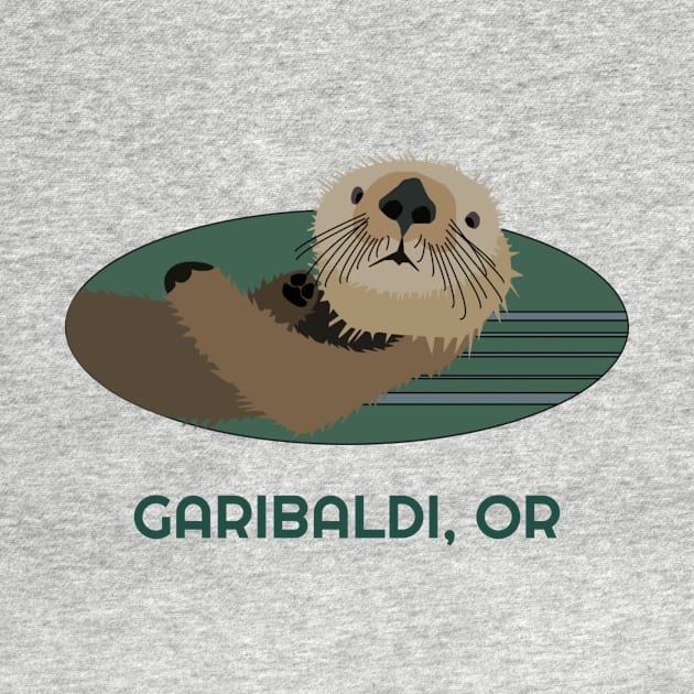 Cute Otter Garibaldi, Oregon Coast Resident Fisherman Gift by twizzler3b